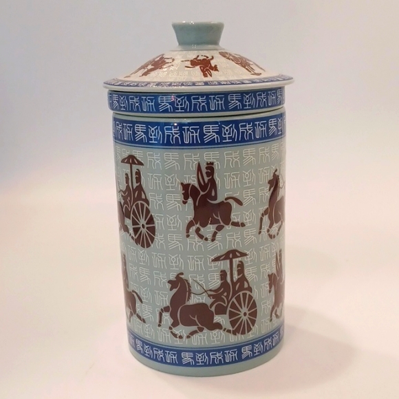 Vintage Asian Chariots Tea Infuser Mug Set - Picture 4 of 11